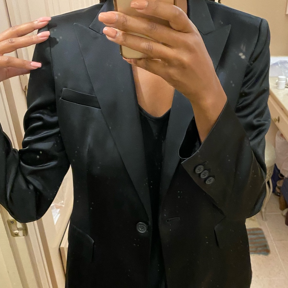 Black Satin Calvin Klein Blazer 🖤